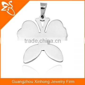 Fancy Butterfly Shaped 316L Stainless Steel Pendant Necklace Design For Girls Stainless Steel Jewelry Pendant Necklace