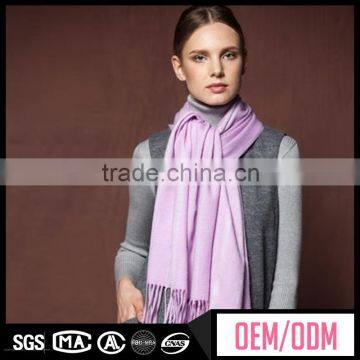 New design lady wool scarf, pure color wool scarf, customized cashmere scarf