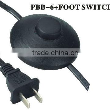 CCC approval in line foot switch power cord plug for salt lamp