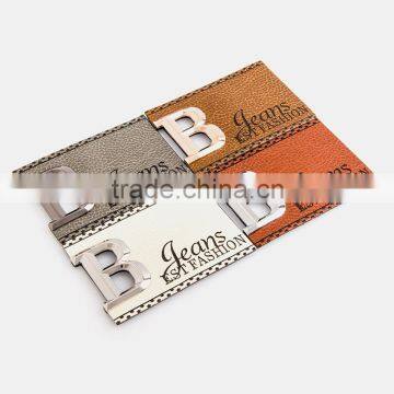 Personalized Metal Logo Fashion Style Embroidery Patch for Hats Embossed Fake Leather Patch photo-6