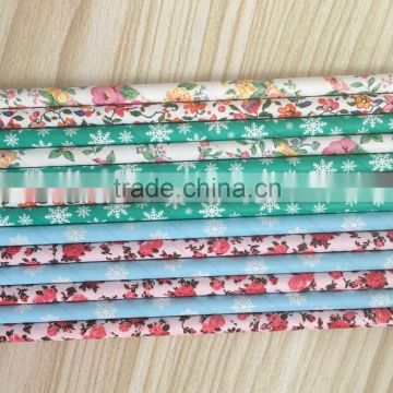 Stock pattern flora party drinking paper straw