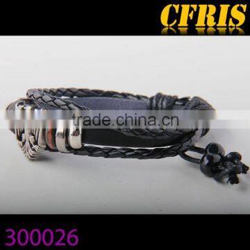 2016 fashion mens leather bracelet with eagle charm