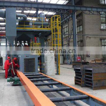 roller conveyor steel structure shot blasting machine