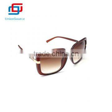 Brown Women's Large Frame Plastic Sunglasses