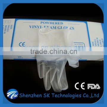 disposable vinyl exam gloves/examination vinyl gloves