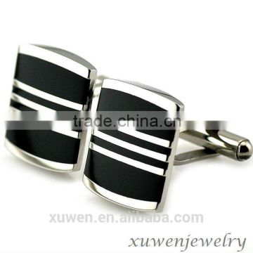 enamel stripes 316l stainless steel suit shirt cufflinks