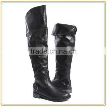 Sexy Ladies Round Toe Boots Women Over the Knee Riding Flat Boots photo-5