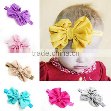 C57 Toddler Girls Kids Baby Big Bow Hairband Headband Stretch Turban headband