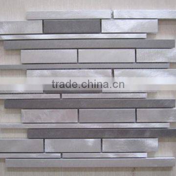 long-hair brushed stainless steel mosaic for decoration