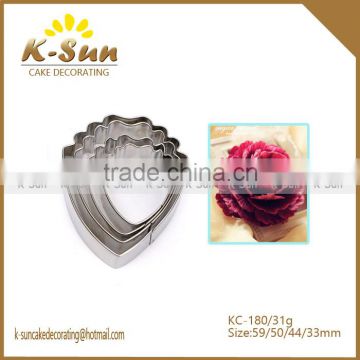 K-sun stainless steel Peony flower fondnat cake decoration cutter set flower cutter reposteria