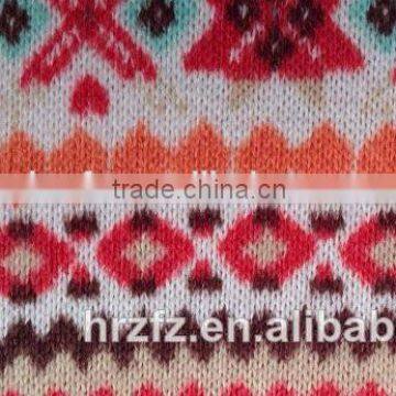 Printed embossed coral fleece fabric knitted fabric