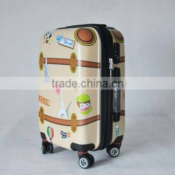 2PCS Printed Luggage+ABS PC