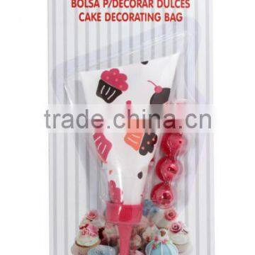 Colored Cake Decorating Fondant Icing Piping Pastry Bag Kit With 5 Nozzles Supplies New