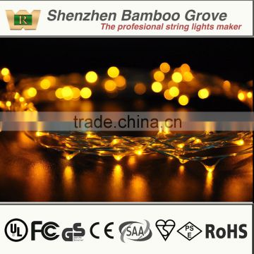 LED Copper Wire String Lights Amber colour