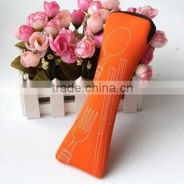 High Quality 3 Pcs Fork Spoon Chopstick Travel Stainless Steel Cutlery Portable Bag Picnic photo-5