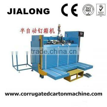 High speed carton semi-auto stitcher machine nail carton box machine