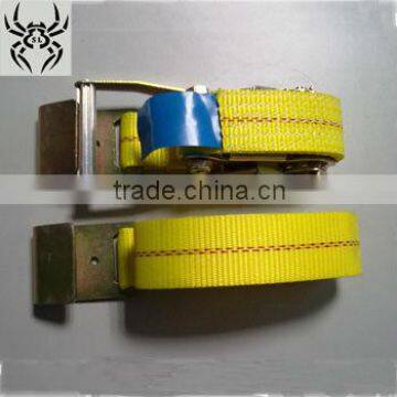 GS 2" strap lashing hook with J or flat (lashing material color with J ) polyester tie down strap