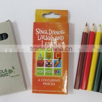 3.5" 6pcs natural color wooden pencil