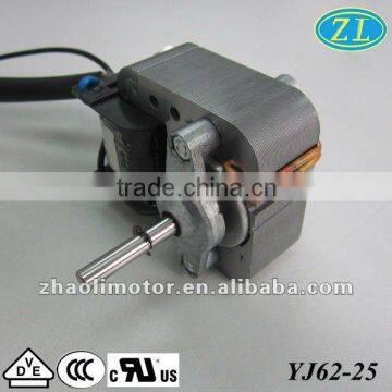 Motor ac Shaded Pole Motor YJ62-25: 220V,50hz,2500-3000rpm,CL.B electromotor electric motor specifications