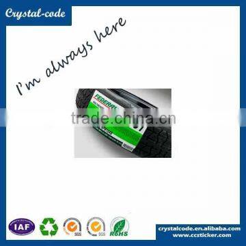 Waterproof high quality printed tyre label sticker