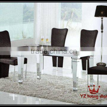 hot sale dining table set with marble top and metal leg indoor furniture YT042