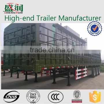 High quality hot sale 3 axles semi trailer side wall semi trailer / box trailer