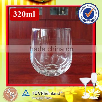 high quality glass tumbler round engraved rocks glass 320ml