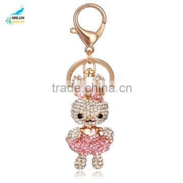 Wholesale cheap animals lovely rabbit key chain