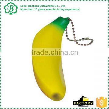 Popular cheap banana shaped pu foam keychains                        
                                                Quality Choice