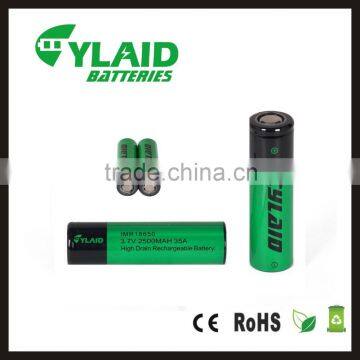 Genuine battery vs lg he4 high discharge 2500mA 35a 3.7v 18650 battery operated led lighting