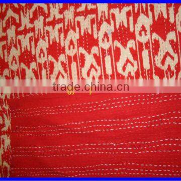 Wholesale Kantha Quilt Reversible Handmade Kantha Quilt Ikat print Kantha Quilt