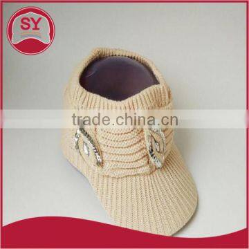 Mix of visor hat supply winter knitted visor hat wholesale knitted hat visor pattern