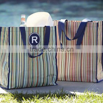 2014 Stripe waterproof beach Tote Bag