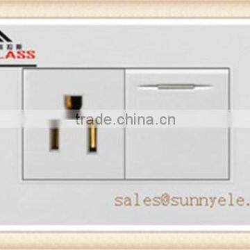 110V American design wall electric 1 gang switch+ 15A socket