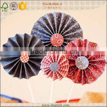 Birhday party decoration Colorful high quality diy paper fan rosettes