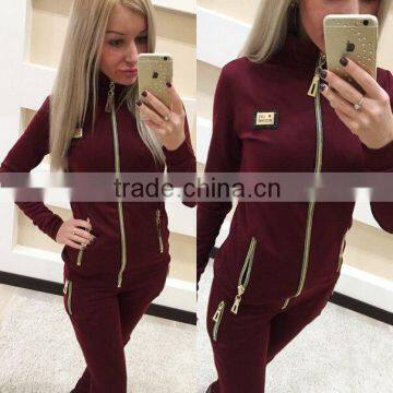 2016 women's new long sleeved sports and leisure suit female autumn speed sell through selling 8807