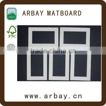 Wholesale China Arbay 4ply pre-cut white core 5x7" frame white mats