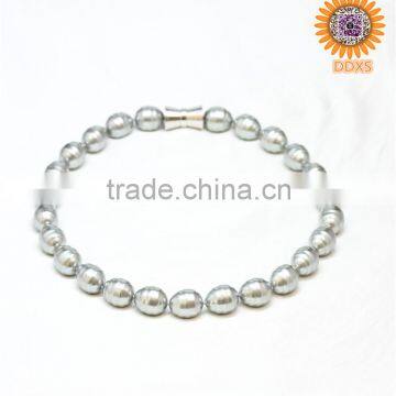 AAAA+ grey helical drop fancy natural southsea shell pearl necklace