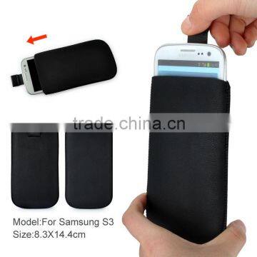 pu cell phone bag for samsung s3/bag for i9300