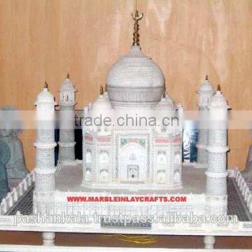 Marble Taj Mahal Replica Miniature ~ Hand Carved Decorative Taj Mahal Model Showpiece ~ Valentine Gifts ~ Indian Souvenir