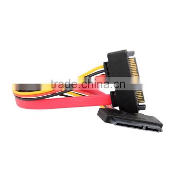 22 Pin 7 + 15 Male to Female Serial ATA SATA Data Power Combo Extension Cable