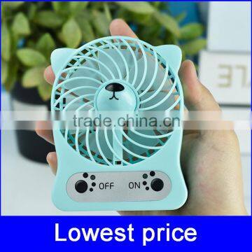 Free sample! usb rechargeable mini handheld travel fan