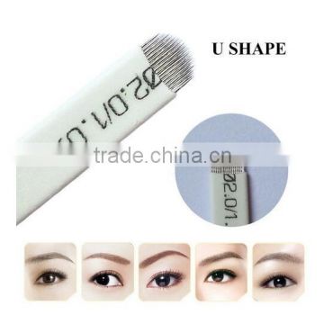 professional 3D eyebrow microblading needles 14 16 18 21 pins U shape