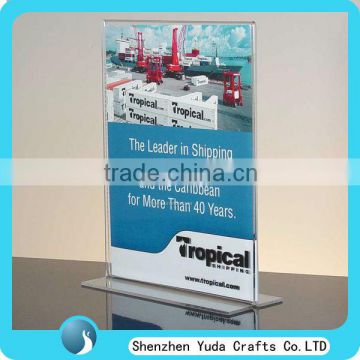 Professional design Vertical poster holder acrylic poster sign holder display stand for poster