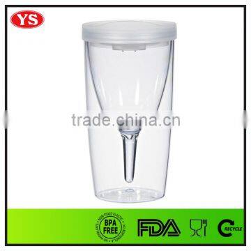 Factory Price 10 Ounce Plastic Wine Vessel Shape Tumbler for Sales