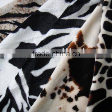 Printed Velboa: Polyester warp knitting fabric