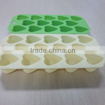 2014 latest design Factory Promotion gifts 14 holes heart Shape Silicone Ice Tray