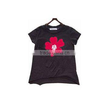 girls t-shirt kids cotton Tee girls black cotton soft tees little girls wholesale