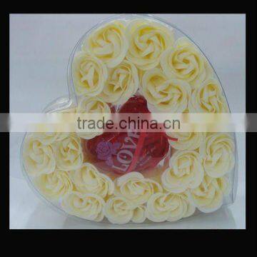 Beautiful Gift Heart Shape Bath Soap Flower
