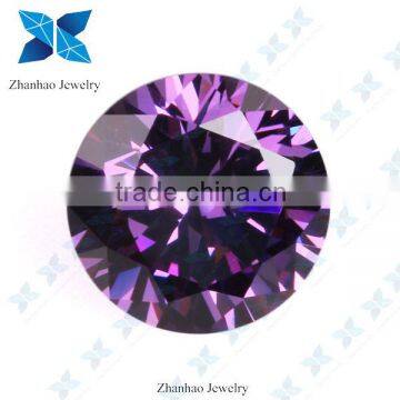 factory price amethyst round shape cubic zirconia bracelet